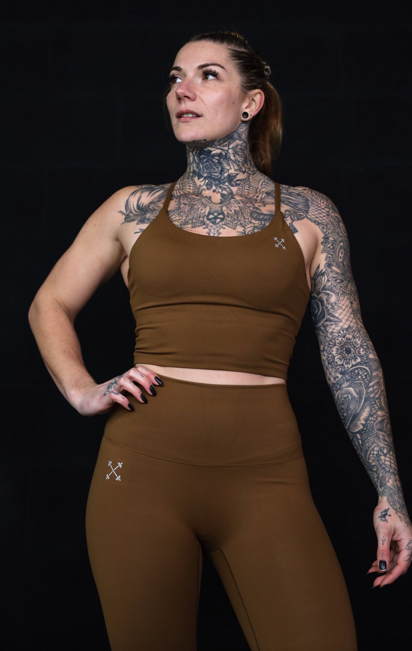 Woman Sport Bra Crossed Top