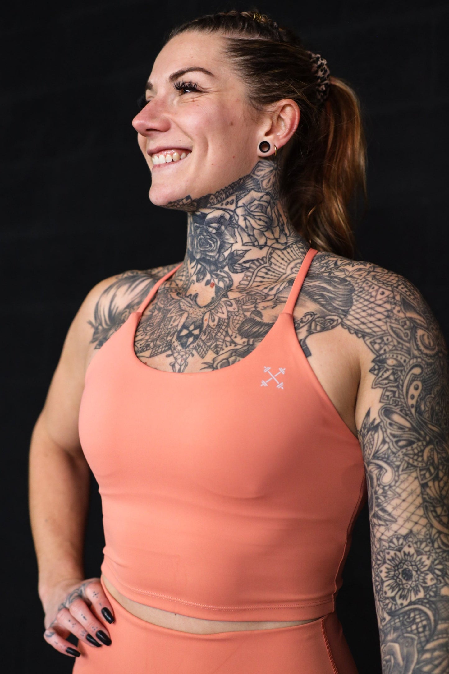 Woman Sport Bra Crossed Top